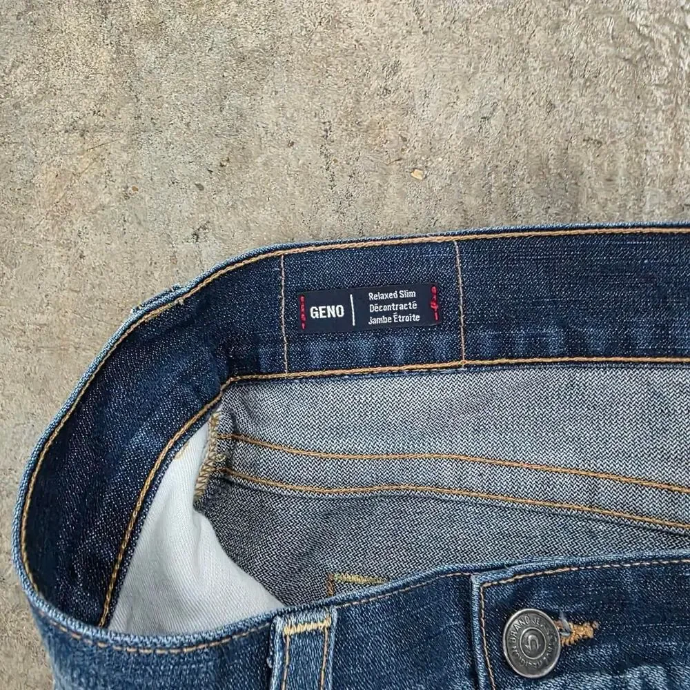 Y2K True Religion White Striped Denim Jeans (42x34)